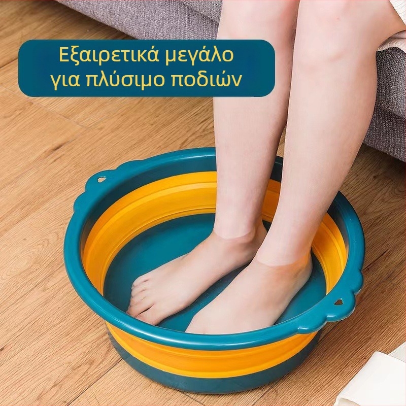 Αναδιπλούμενος νιπτήρας για πρόσωπο και πλύσιμο ρούχων, πλαστικός φορητός κάδος, για ταξίδια