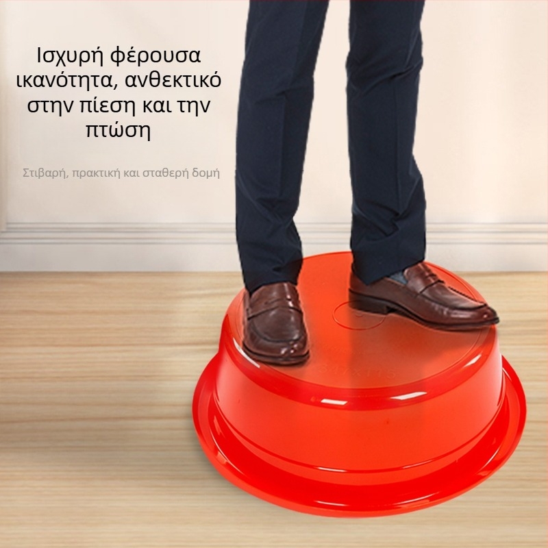 Πλαστική λεκάνη για πλύσιμο ρούχων, προσώπου, μπάνιου και πλύσιμο λαχαντικών – ενισχυμένη, μεγάλη κόκκινη οικιακή λεκάνη