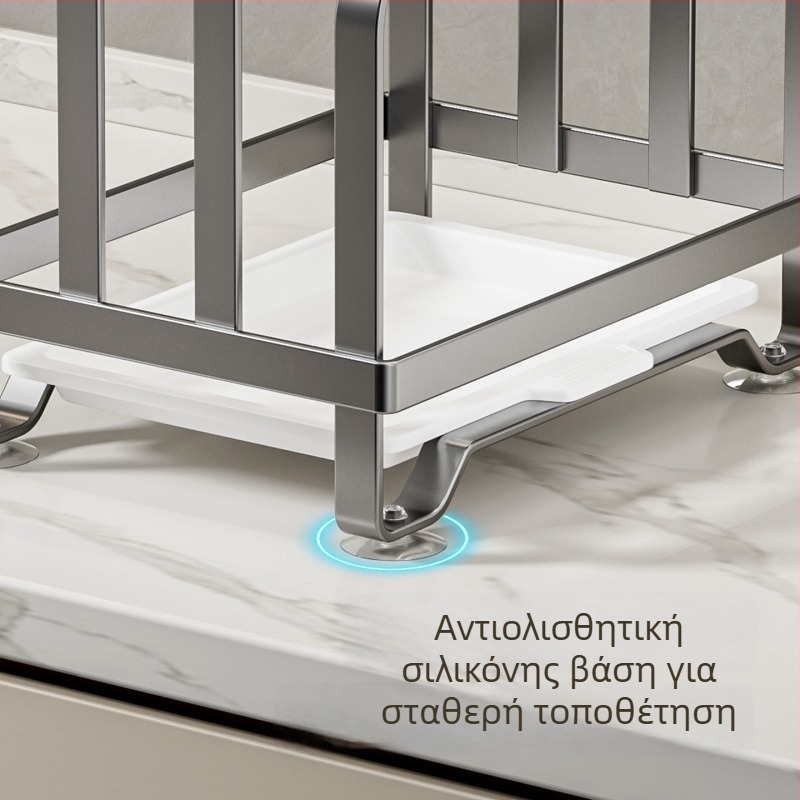 Οργανωτής από ανοξείδωτο ατσάλι 304 για δίσκους κοπής και καπάκια κατσαρόλας, επιτραπέζιο ράφι κουζίνας, πολλαπλών χρήσεων
