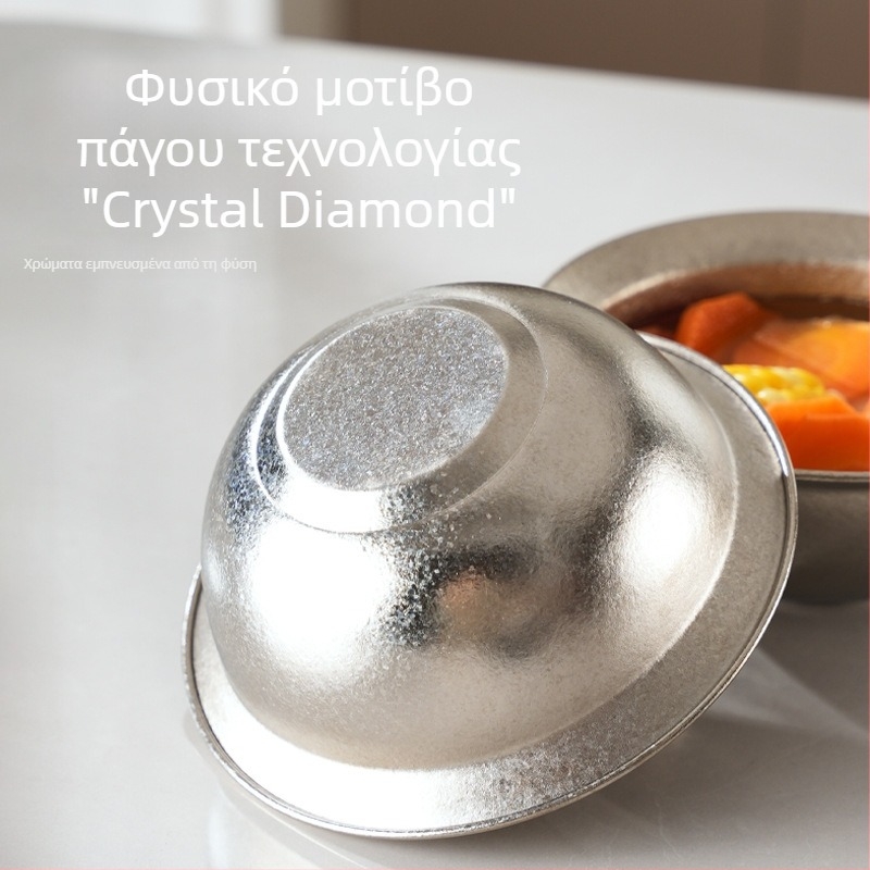 Μπόλ από καθαρό τιτάνιο για παιδιά, οικιακής χρήσης, premium αντιβακτηριακό και ανθεκτικό στη μούχλα, παχύ μπολ για γεύματα και σούπες, διάμετρος 14–14,9 cm