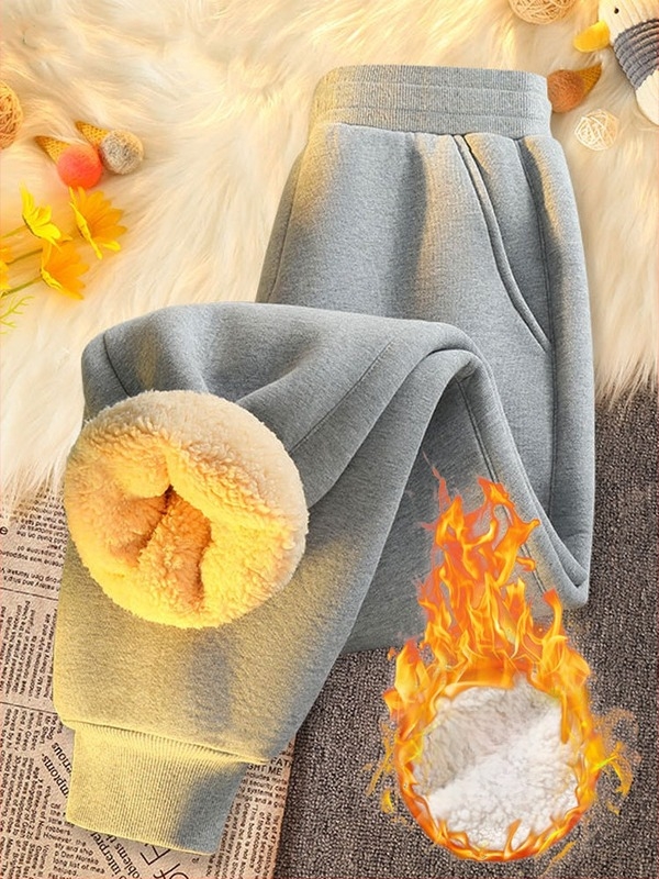 Ανδρικά παντελόνια φόρμας με επένδυση fleece, μεγάλα μεγέθη, χειμώνας, χαλαρή εφαρμογή, μανσέτες στον αστράγαλο