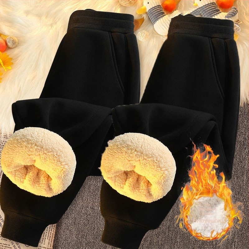 Ανδρικά παντελόνια φόρμας με επένδυση fleece, μεγάλα μεγέθη, χειμώνας, χαλαρή εφαρμογή, μανσέτες στον αστράγαλο