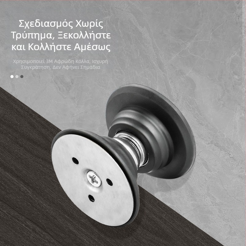 Μαγνητικός σταθεροποιητής πόρτας από σιλικόνη, χωρίς διάτρηση, τοποθετείται στον τοίχο, ήσυχος, για ξύλινες εσωτερικές πόρτες