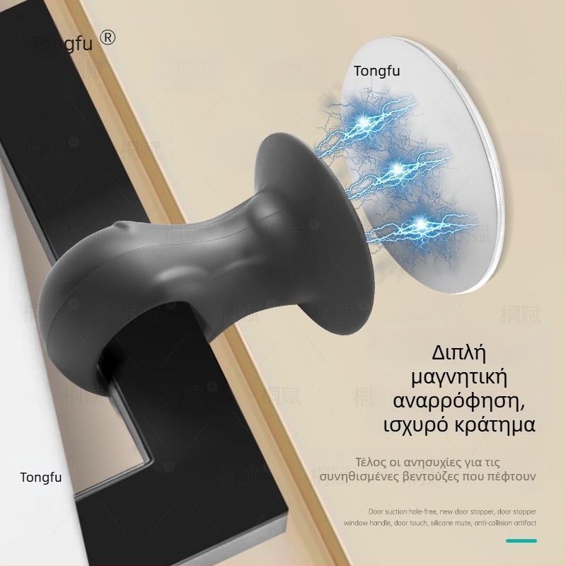 Αποσβεστήρας πόρτας με βεντούζα σιλικόνης – χωρίς διάτρηση, τοποθέτηση σε τοίχο, αντισύγκρουσης για είσοδο