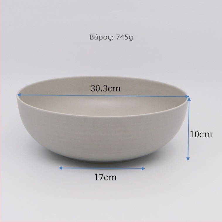 Μελαμίνη – ομοιούμοπορ porcelain imitation, μπολ μεγάλου μεγέθους 12 ιντσών για σούπα και νουντλ, ριγέ μπολ σαλάτας, για εστιατόρια και οικιακή χρήση, μεγάλο μπολ φαγητού, ρετρό ελαφριά πολυτέλεια