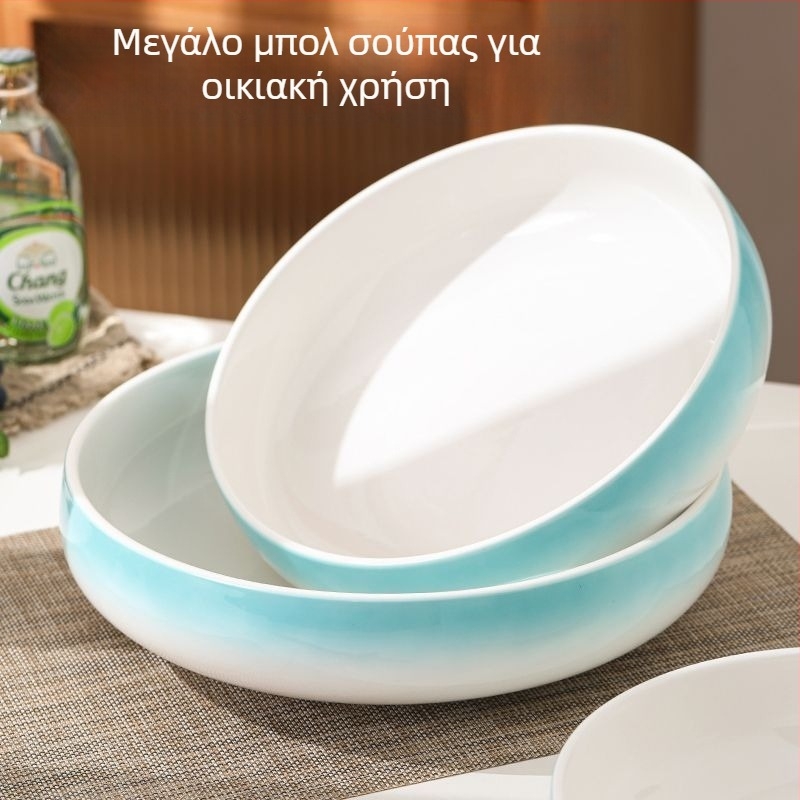 Μεγάλο κεραμικό μπολ για σούπες και πιάτα με ψάρι