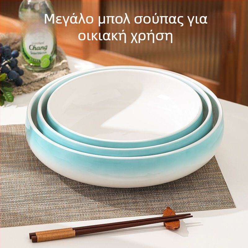 Μεγάλο κεραμικό μπολ για σούπες και πιάτα με ψάρι