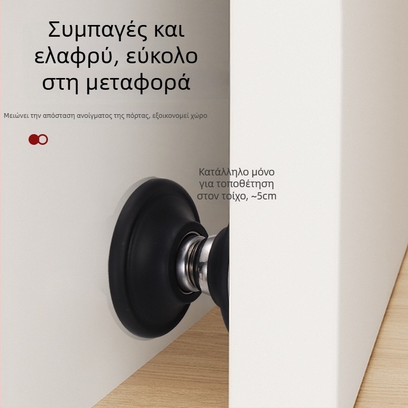 Νέος μαγνητικός σταθεροποιητής πόρτας χωρίς οπές – για μπάνιο και υπνοδωμάτιο, κοντή κατασκευή από σιλικόνη, προστασία από κρούσεις