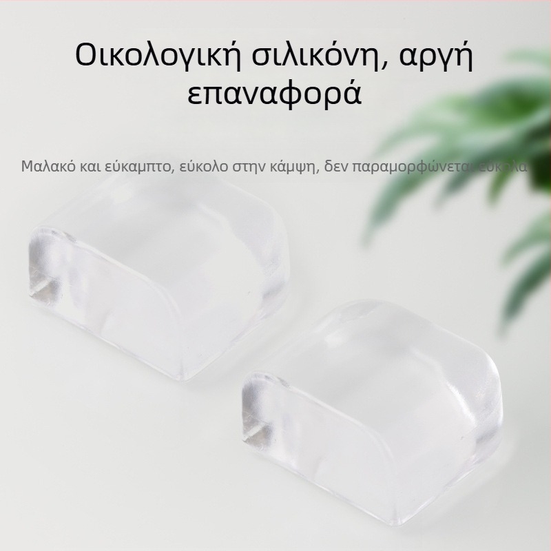 Διαφανής σιλικονομένος σταθεροποιητής πόρτας – αντικρούσεις, χωρίς διάτρηση, τοποθέτηση στο δάπεδο, αυξημένο ύψος, ήσυχο κλείσιμο
