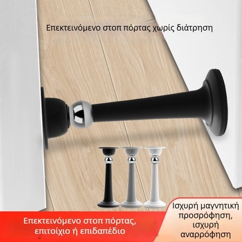 Αποστάτης πόρτας χωρίς διάτρηση, με ισχυρό μαγνήτη, δάπεδο με πρόσφυση για πόρτες μπάνιου, σταθερός σιλικόνης αποστάτης πόρτας