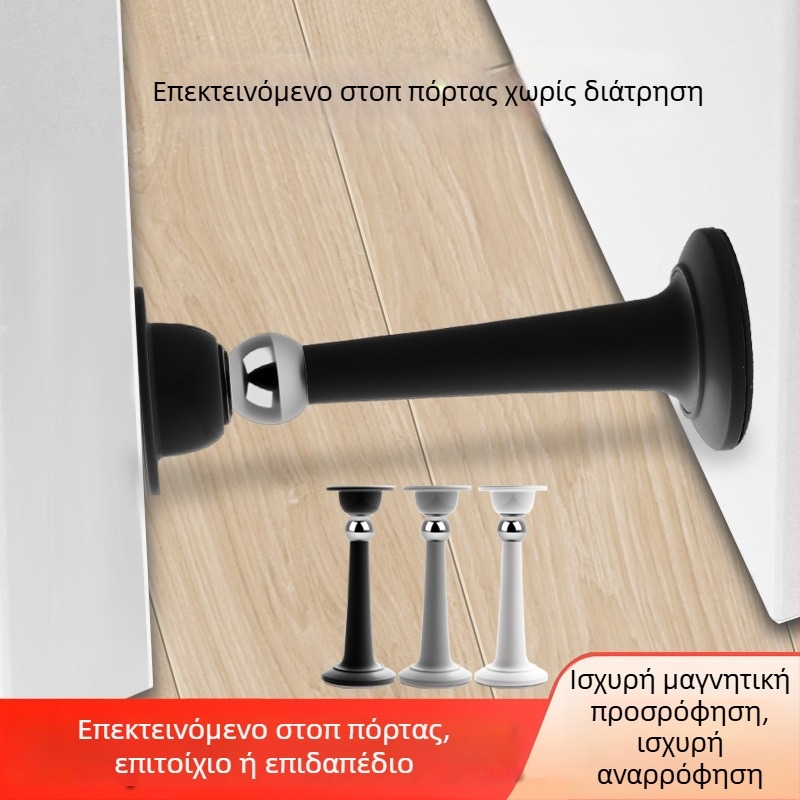 Αποστάτης πόρτας χωρίς διάτρηση, με ισχυρό μαγνήτη, δάπεδο με πρόσφυση για πόρτες μπάνιου, σταθερός σιλικόνης αποστάτης πόρτας