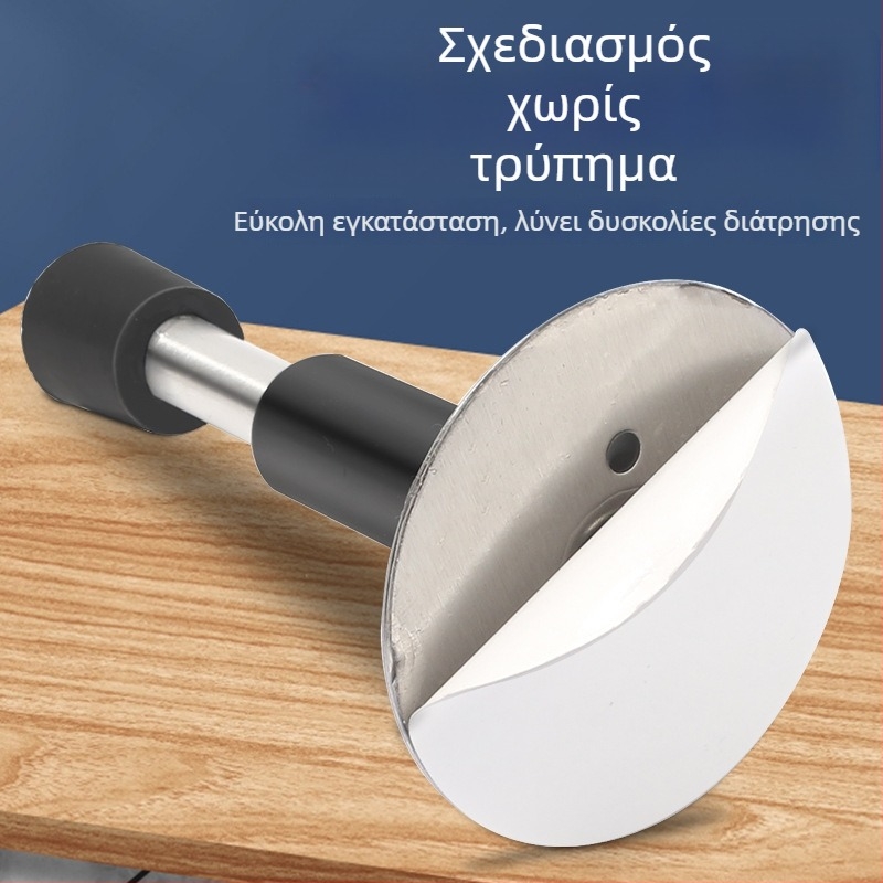 Ατσάλινος απορροφητήρας πόρτας με βεντούζα, χωρίς διάτρηση, προστατευτικό κορυφής για πόρτα εισόδου