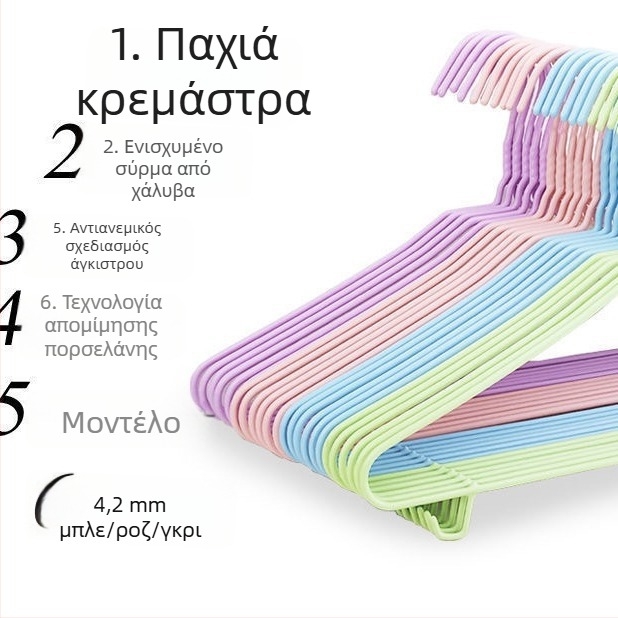 Χοντρή και μακριά κρεμάστρα ρούχων ενηλίκων για οικιακή χρήση, ιδανική για κρέμασμα και στέγνωμα χειμωνιάτικων ρούχων και παλτών