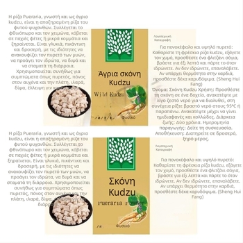 Σκόνη Kudzu άγρια σε διαφανές πλαστικό μπουκάλι 500 ml, με σφραγισμένο καπάκι