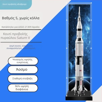 Ακρυλικό εκθετήριο για LEGO 21309 Apollo Saturn V μοντέλο – αποθήκευση και προστασία από σκόνη