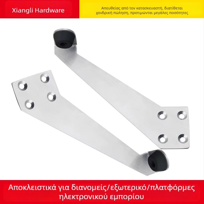 Οριοθέτης πόρτας με περιορισμό 90° για γυάλινες πόρτες — επάνω STOP από ανοξείδωτο ατσάλι 304, αντισύγκρουσης για ξύλινες και ασφαλιστικές πόρτες