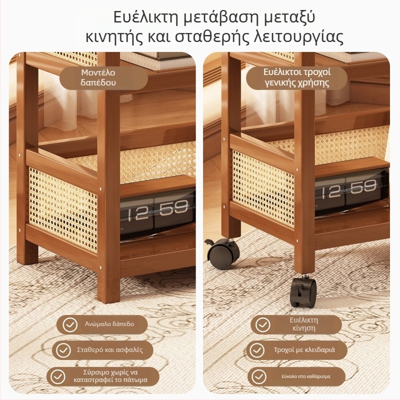 2-επίπεδη τροχήλατη μονάδα αποθήκευσης με προσαρμοζόμενη ουδέτερη συσκευασία