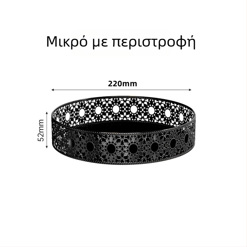 360° περιστρεφόμενη ραφιέρα μπαχαρικών από ανθρακούχο ατσάλι με διάτρητο σχέδιο, οργάνωση κουζίνας
