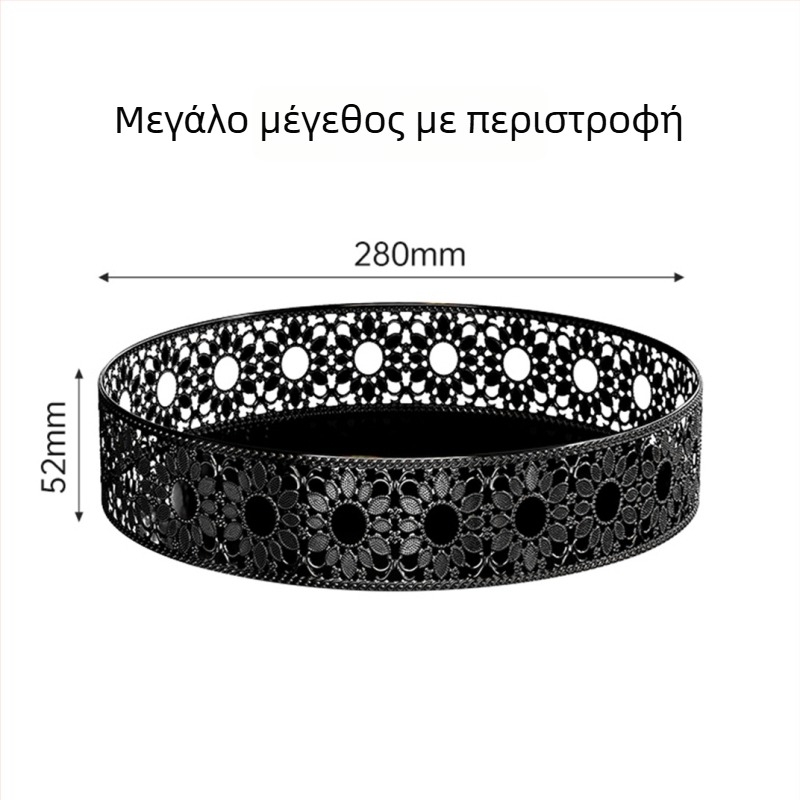 360° περιστρεφόμενη ραφιέρα μπαχαρικών από ανθρακούχο ατσάλι με διάτρητο σχέδιο, οργάνωση κουζίνας