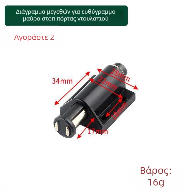 Μαγνητικός μηχανισμός πόρτας για γυάλινο ντουλάπι, μονόφυλλη πόρτα