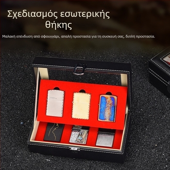 Knapp YZ διπλού επιπέδου κουτί αποθήκευσης αναπτήρων — έκθεση, προστασία από σκόνη, ξύλινο