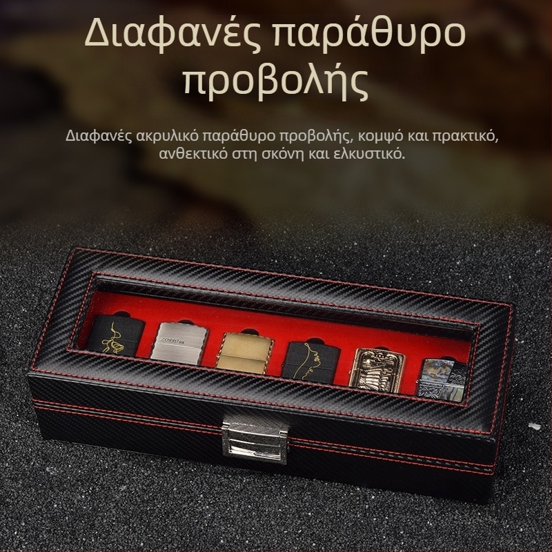 Knapp YZ διπλού επιπέδου κουτί αποθήκευσης αναπτήρων — έκθεση, προστασία από σκόνη, ξύλινο