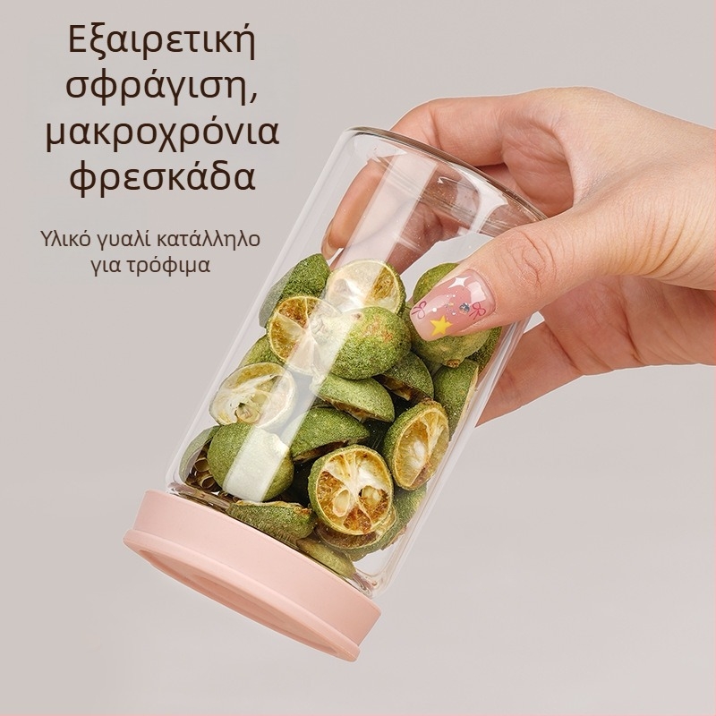 Γυάλινο σφραγιζόμενο βάζο αποθήκευσης δημητριακών με καπάκι – διαφανές, ανθεκτικό στην υγρασία, διατηρεί τη φρεσκάδα