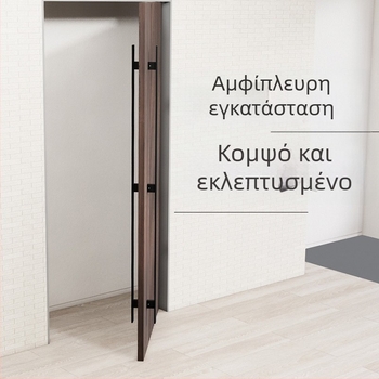Μαύρη λαβή πόρτας από ανοξείδωτο ατσάλι εξωτερική για βίλα, για δίφυλλη πόρτα με τζάμι, τετράγωνη μεταλλική λαβή