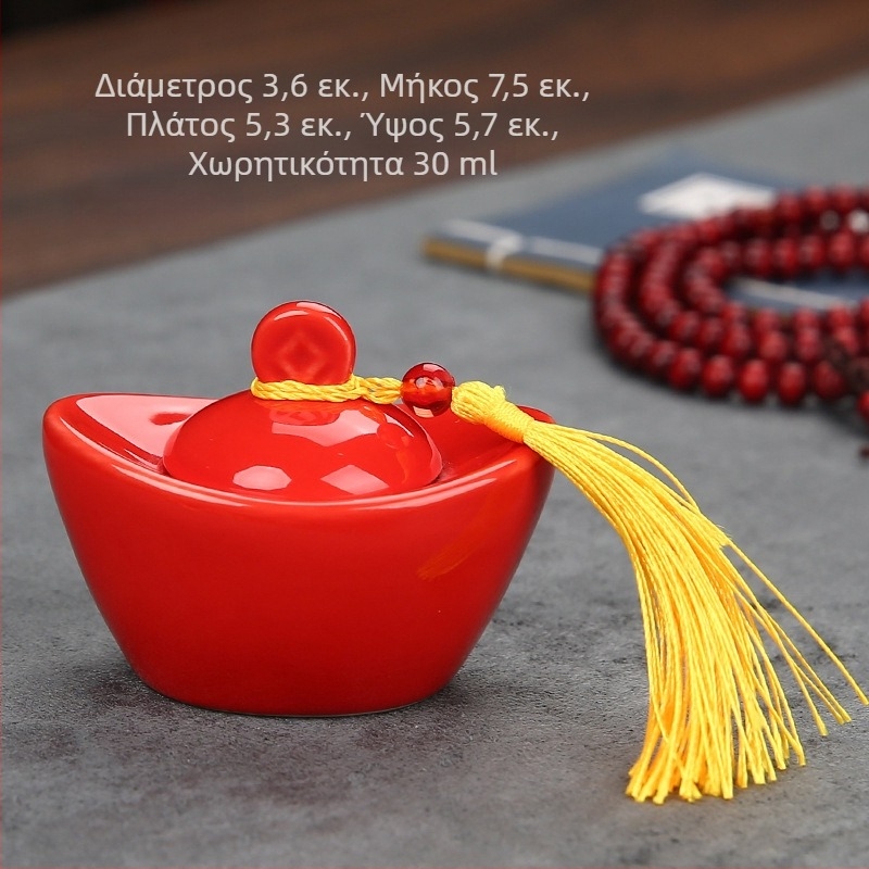 Κεραμικό μίνι δοχείο τσαγιού με σχέδιο χρυσού ράβδου, σφραγιζόμενο δοχείο για τσάι, αρωματική πούδρα και αλοιφές, φορητό για ταξίδια