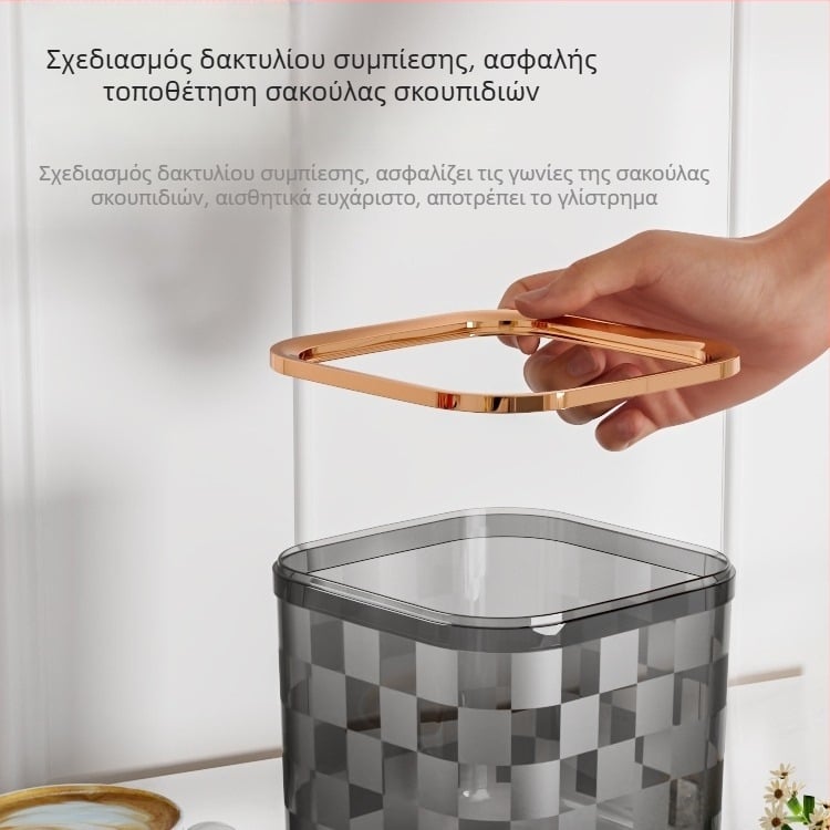 Επιτραπέζιος μικρός κάδος απορριμμάτων, χαριτωμένος μίνι, χωρίς καπάκι, τετράγωνος κάδος PET, 4 L, για κουζίνα, τραπεζαρία, υπνοδωμάτιο και γραφείο
