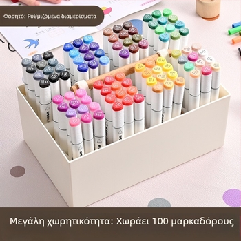 Κουτί αποθήκευσης μαρκαδόρων με διαμερίσματα, πλαστικός οργανωτής γραφείου