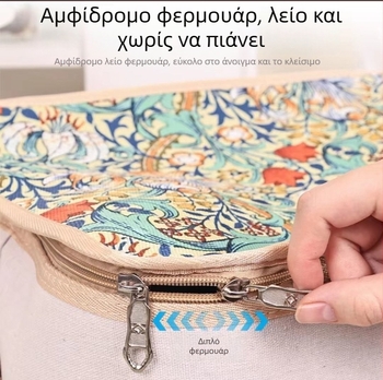 100 L τριών επιπέδων παχυσμένος καμβάς αποθήκευσης με καπάκι και φερμουάρ, ανθεκτικό στην υγρασία για ρούχα και παπλώματα