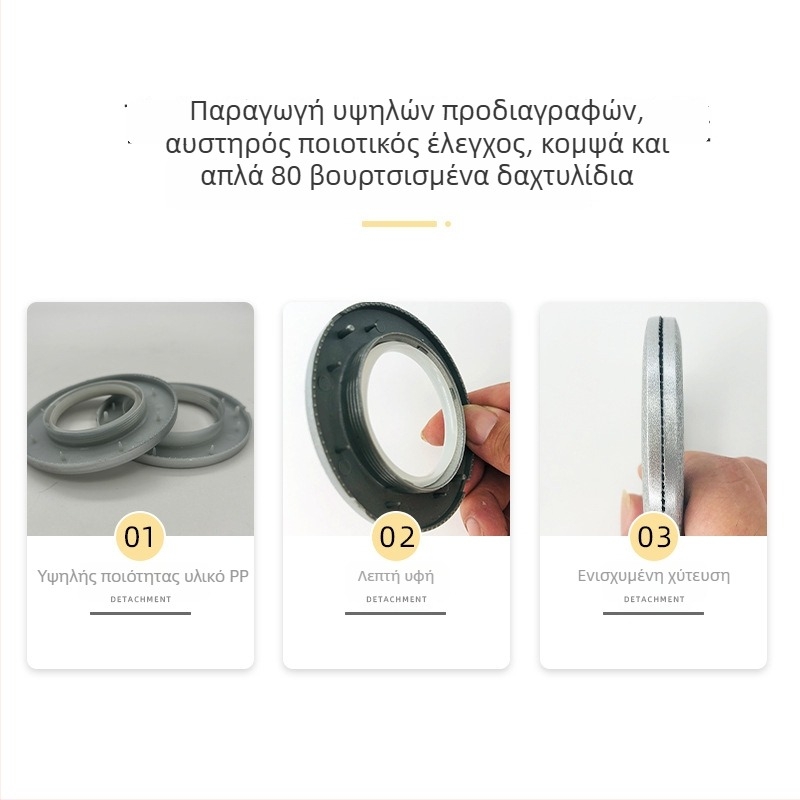 80mm κυκλικός δακτύλιος κουρτίνας, πλαστικός δακτύλιος για κουρτίνες, ματ σχέδιο κύκλου τέχνης