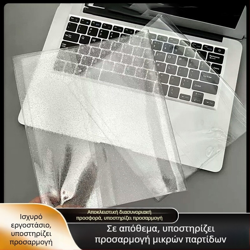 Διαφανής PVC θήκη για φωτοάλμπουμ A5 με τετραγωνικό σχέδιο τεσσάρων θέσεων, λαμπερή επίστρωση, αντοχή στη σκόνη και στο νερό, κατάλληλη για 3 ιντσών φωτογραφίες