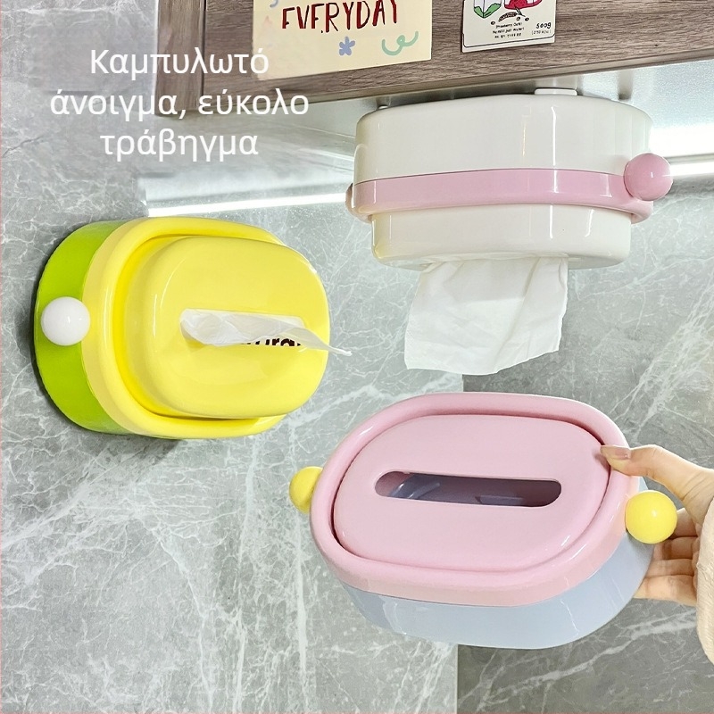 Πλαστικό κουτί χαρτοπετσετών με αυτόματη ανύψωση, κρεμ απόχρωση, μεγάλη χωρητικότητα, κομψός σχεδιασμός για σαλόνι