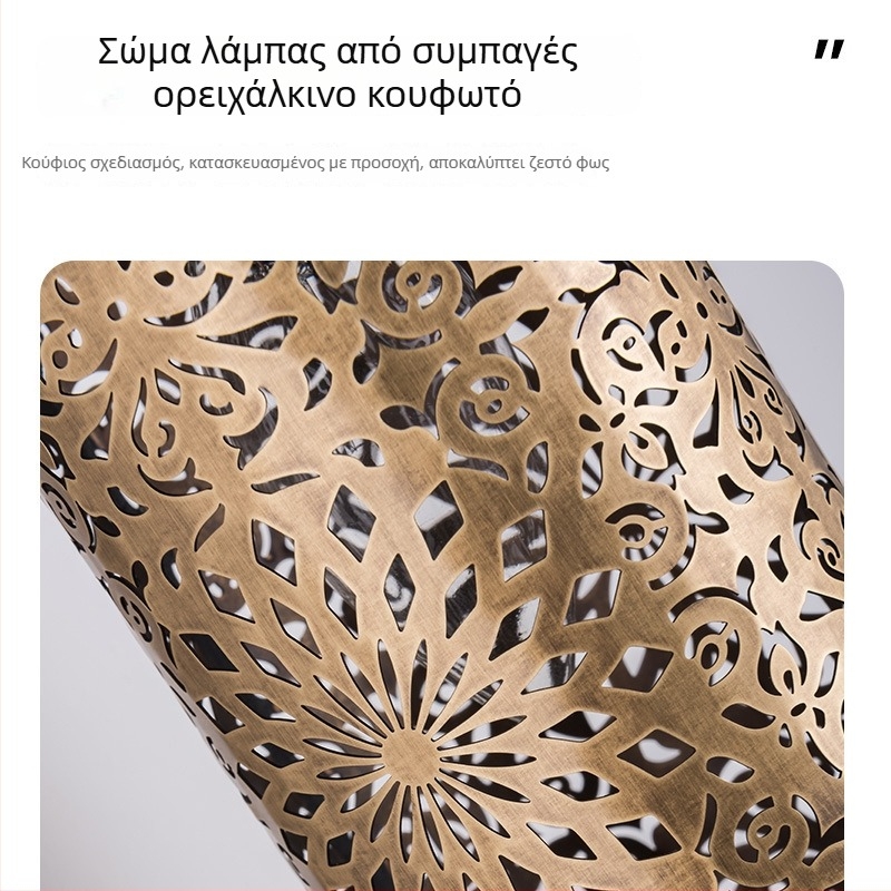 Επιτοίχιο φωτιστικό εσωτερικού χώρου από χαλκό, για ξενοδοχεία και εστιατόρια, εξωτικό στυλ Xinjiang, LED τοίχου, χαλκοτεχνία τέχνης