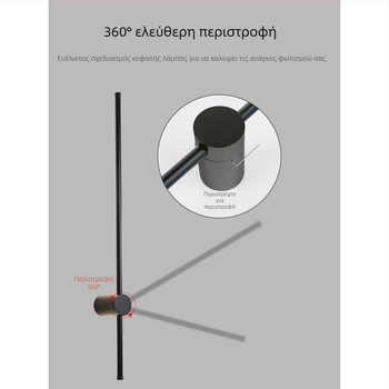 Μακρύ φωτιστικό τοίχου σε λωρίδα για υπνοδωμάτιο και σαλόνι — μινιμαλιστικός σχεδιασμός γραμμής