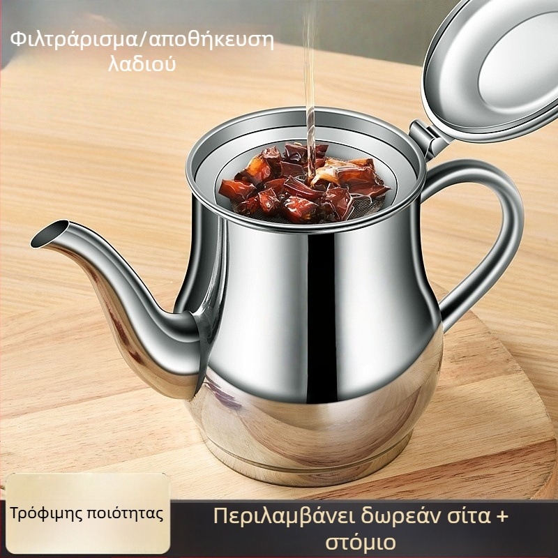 Μπουκάλι από ανοξείδωτο ατσάλι για λάδι και σάλτσα με φίλτρο – πολυλειτουργική φιάλη για μπαχαρικά στην κουζίνα, χωρίς διαρροές