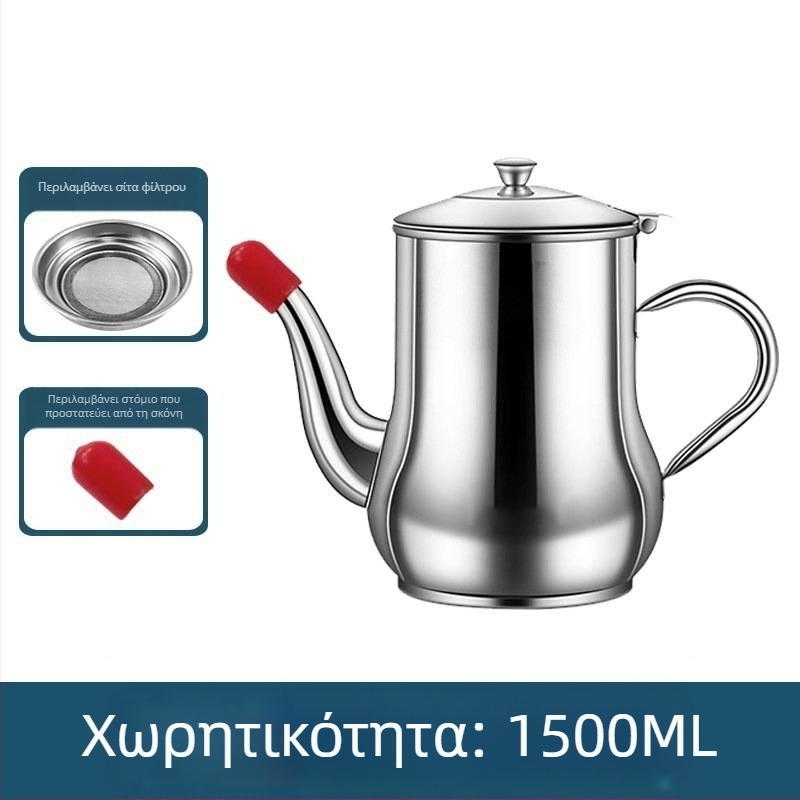 Μπουκάλι από ανοξείδωτο ατσάλι για λάδι και σάλτσα με φίλτρο – πολυλειτουργική φιάλη για μπαχαρικά στην κουζίνα, χωρίς διαρροές