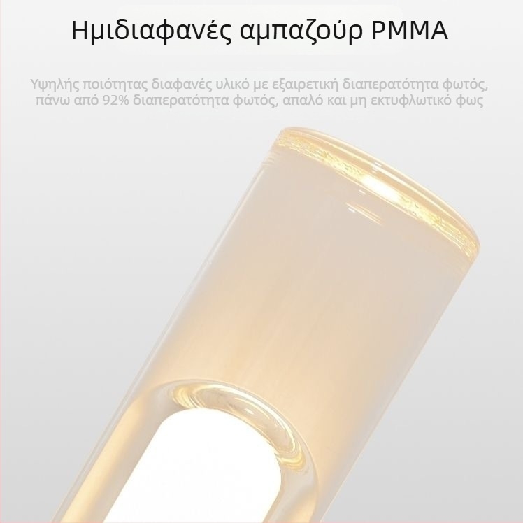 Λάμπα τοίχου σε σκανδιναβικό σχέδιο με κρυστάλλινο καπέλι, LED, μεταλλικό σώμα, 220V, μινιμαλιστικό φωτιστικό για σαλόνι, υπνοδωμάτιο και διάδρομο