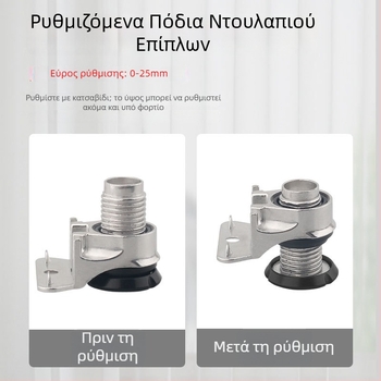 Ντουλάπα βαρέως τύπου με ρυθμιζόμενα πόδια ευθυγράμμισης και αντιολισθητικές βάσεις