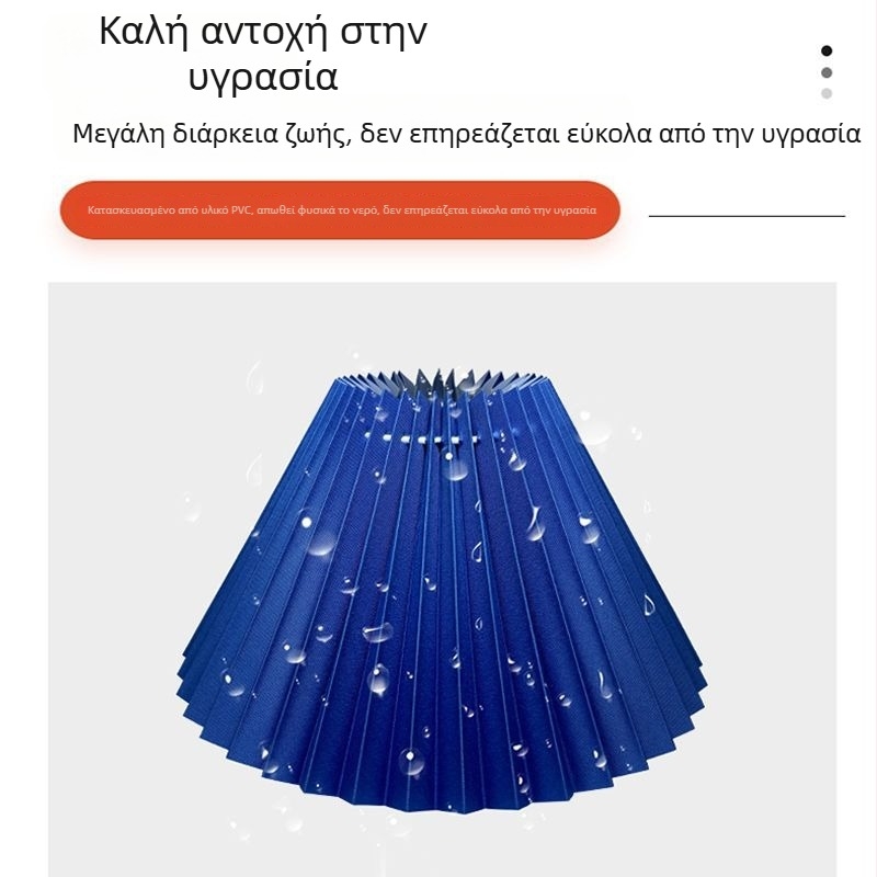 Αμπαζούρ από ύφασμα με πτυχώσεις, βασιλικού μπλε, για επιτραπέζιο λαμπτήρα, φωτιστικό δαπέδου ή πολυέλαιο