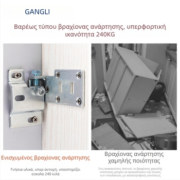 Ρυθμιζόμενος κρυφός στηριγμός για ντουλάπες τοίχου