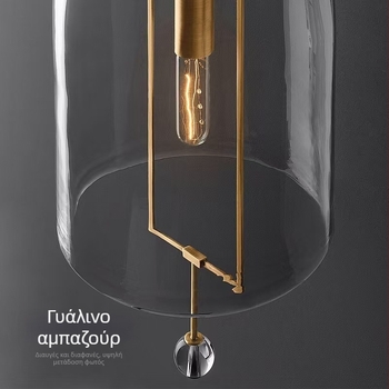 Γυάλινο επίτοιχο φωτιστικό με μοντέρνο σχεδιασμό, αμερικάνου στυλ, για σαλόνι και υπνοδωμάτιο