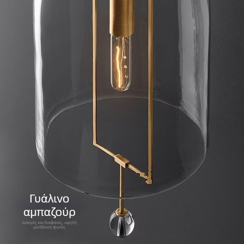 Γυάλινο επίτοιχο φωτιστικό με μοντέρνο σχεδιασμό, αμερικάνου στυλ, για σαλόνι και υπνοδωμάτιο