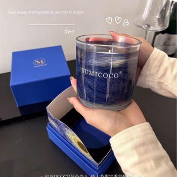 Sumicoco Blue Lover αρωματικό κερί σόγιας σε κουτί δώρου για τα γενέθλια του δασκάλου
