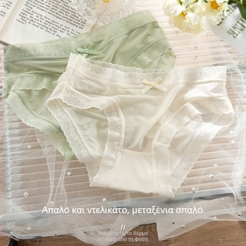 Κοριτσίστικα Ice Silk εσώρουχα, μεσαίας ζώνης, διαπνέοντα, γρήγορο στέγνωμα, επένδυση από 100% βαμβάκι