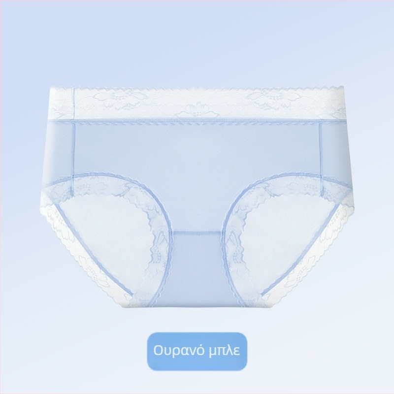 Δαντελένιο Ice Silk διαπνέον εσώρουχο για κορίτσια, στυλάτο και άνετο, απλή τριγωνική γραμμή