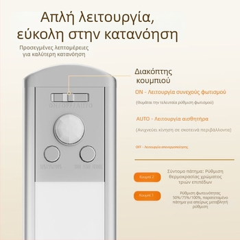 Λεπτή LED λωρίδα με αισθητήρα κίνησης, αυτοκόλλητη και επαναφορτιζόμενη, για ντουλάπες ρούχων και ντουλάπια κρασιού