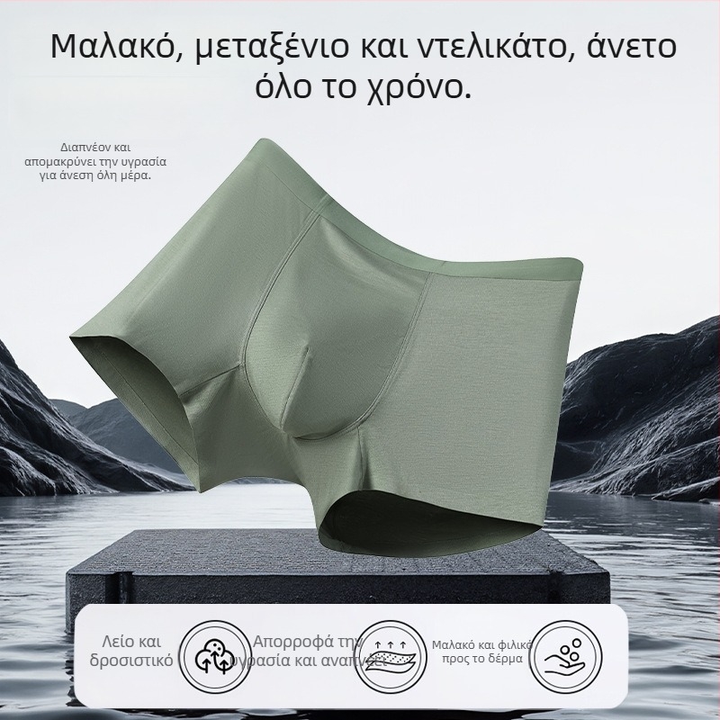 80 τεμάχια ανδρικά εσώρουχα χωρίς ραφές από modal, ενιαίο κομμάτι, άνετα, διαπνέοντα, απορροφούν τον ιδρώτα, αντιβακτηριακά 10A